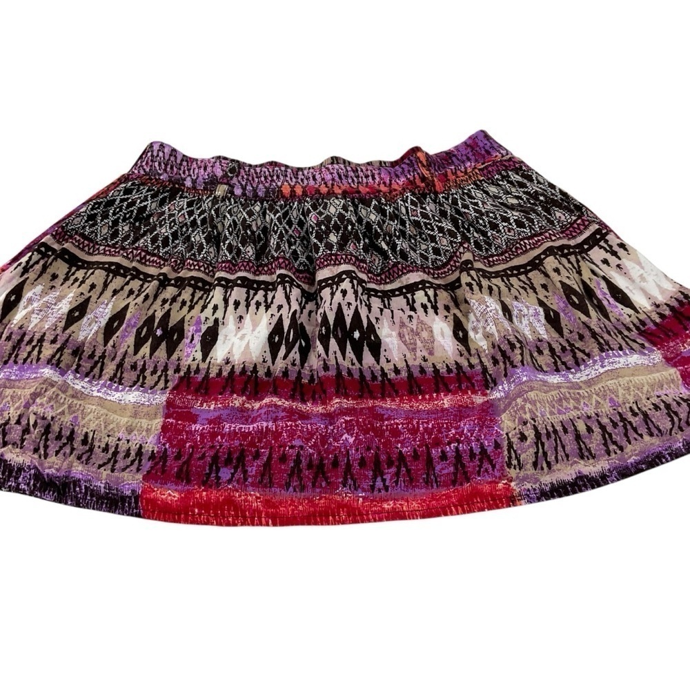 Tracy Evans Limited Multicolor Boho Print Mini Skirt Size Small - Picture 6 of 8